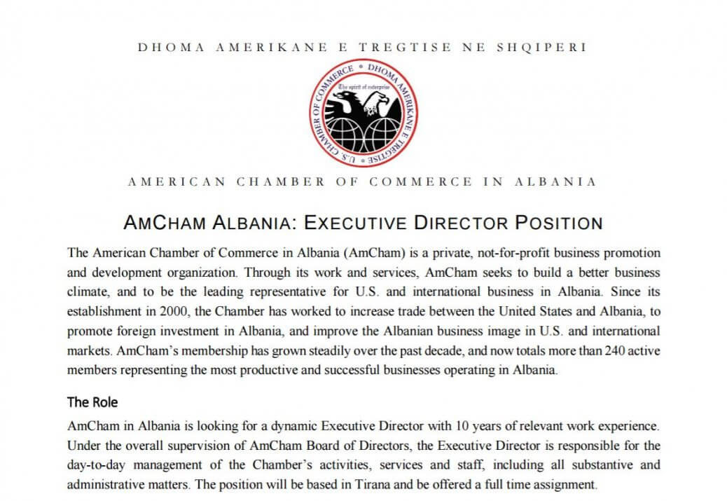 AmCham Executive Director position