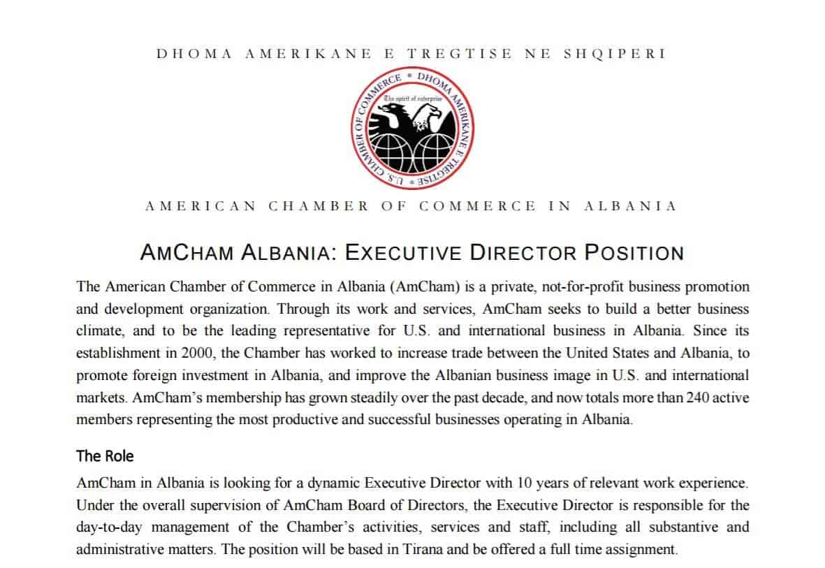AmCham Executive Director position